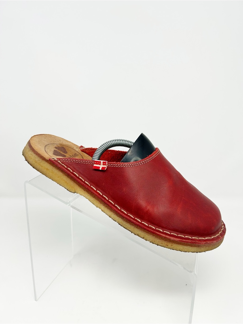 Duckfeet Blåvand Womens Slip-On Clog Mule Shoes Red Round Toe Casual Size 39